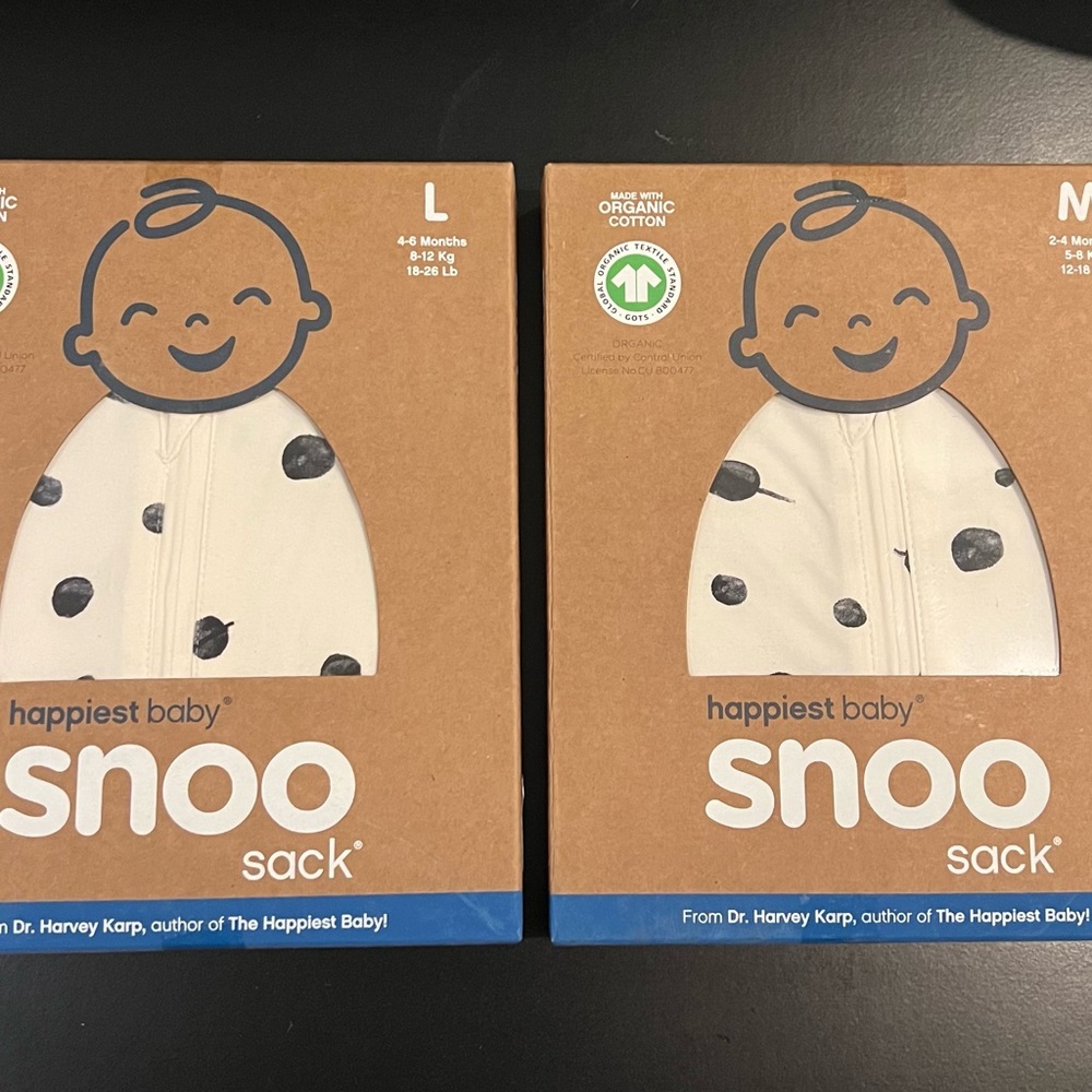 Happiest Baby Snoo Sack - Cream with Black Dots 2 for the price of 1